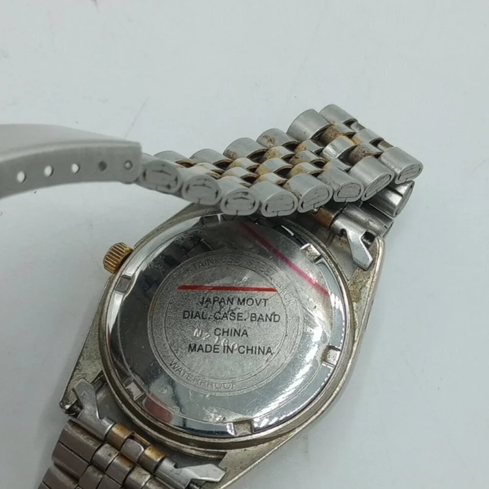 Vintage Miykon Quartz Crystal Men's Watch Two-Tone Waterproof